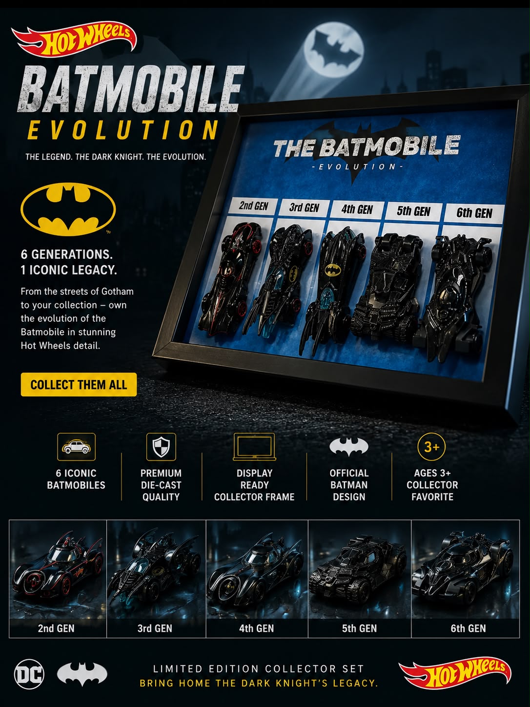Hot Wheels Batman Batmobile Evolution