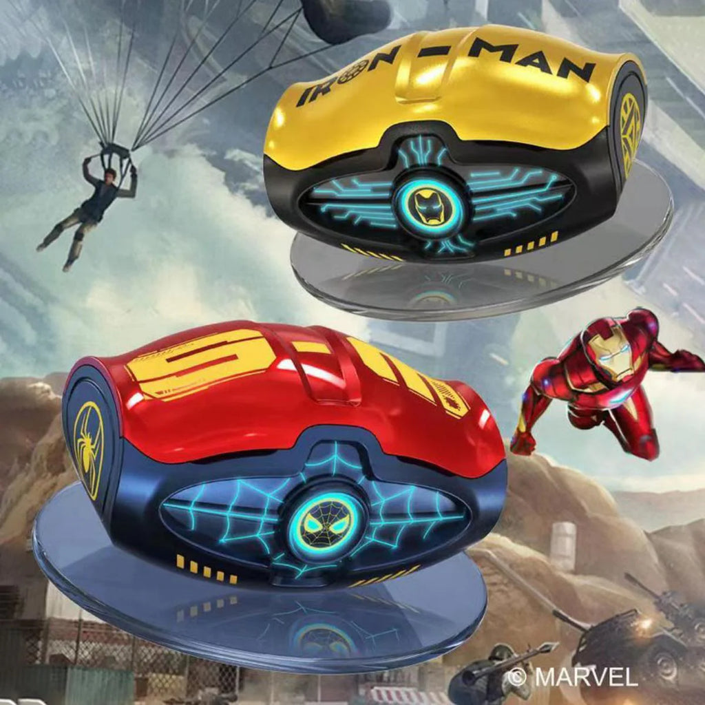 Marvel Spider-Man Iron Man Wireless Earbuds, Marvel TWS Bluetooth Headphones with LED Charging Case