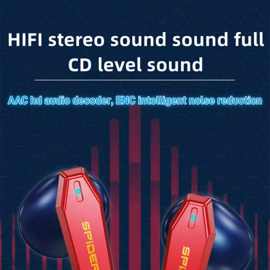 Marvel Spider-Man Iron Man Wireless Earbuds, Marvel TWS Bluetooth Headphones with LED Charging Case