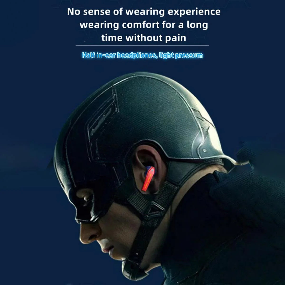 Marvel Spider-Man Iron Man Wireless Earbuds, Marvel TWS Bluetooth Headphones with LED Charging Case