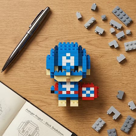 Captain America Mini Brick Figure Set