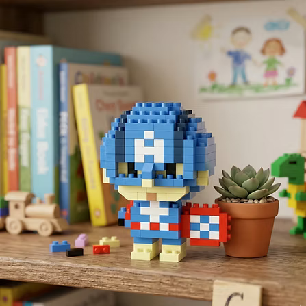 Captain America Mini Brick Figure Set