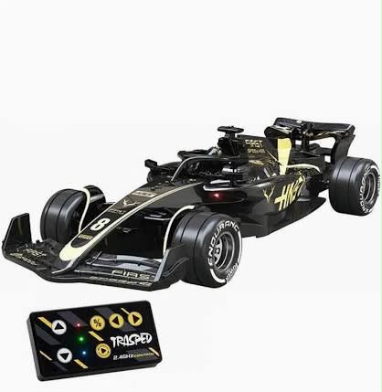 1:64 Die cast Metal F1 Mini RC Racing car with LED Lights | 2.4GHz Remote Control Car | 3 Speed Adjustable, USB Rechargeable Alloy RC Car for Kids & Adults Indoor/Outdoor Racing
