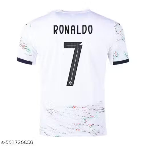 Portugal Jersey 2025 Cristaino Ronaldo Football Jersey Tshirt Away Ronaldo 7 Jersey Football Portugal Away White Jersey Tshirt For Boys & Men