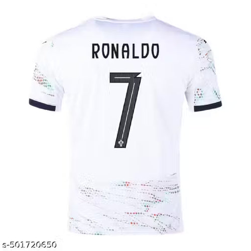 Portugal Jersey 2025 Cristaino Ronaldo Football Jersey Tshirt Away Ronaldo 7 Jersey Football Portugal Away White Jersey Tshirt For Boys & Men
