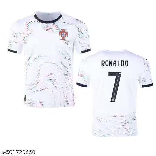 Portugal Jersey 2025 Cristaino Ronaldo Football Jersey Tshirt Away Ronaldo 7 Jersey Football Portugal Away White Jersey Tshirt For Boys & Men